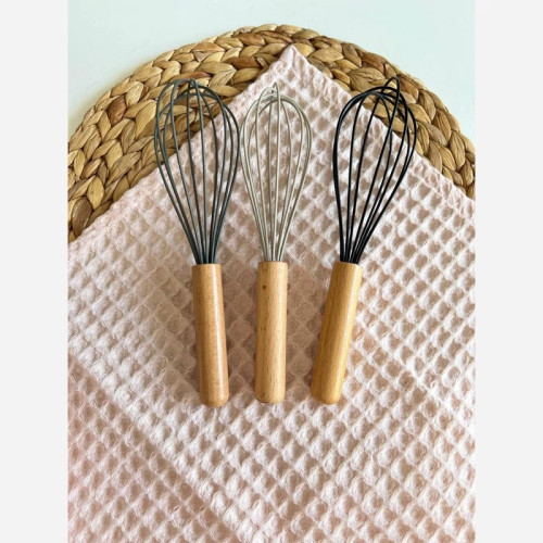 همزن سیلیکونی دسته چوبی