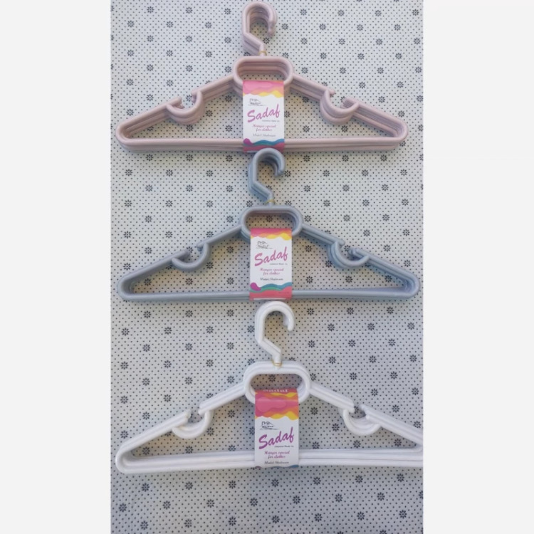 چوب لباس پلاستیکی صدف ۶ عددی