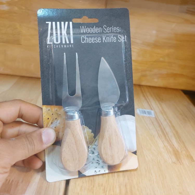 کارد و چنگال صبحانه خوری دسته چوبی