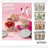 ظرف شیشه چاپدار لیمون ۱۹۰ میل