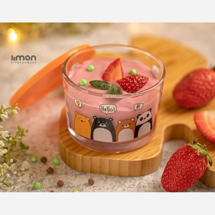 ظرف شیشه چاپدار ۱۹۰ میل