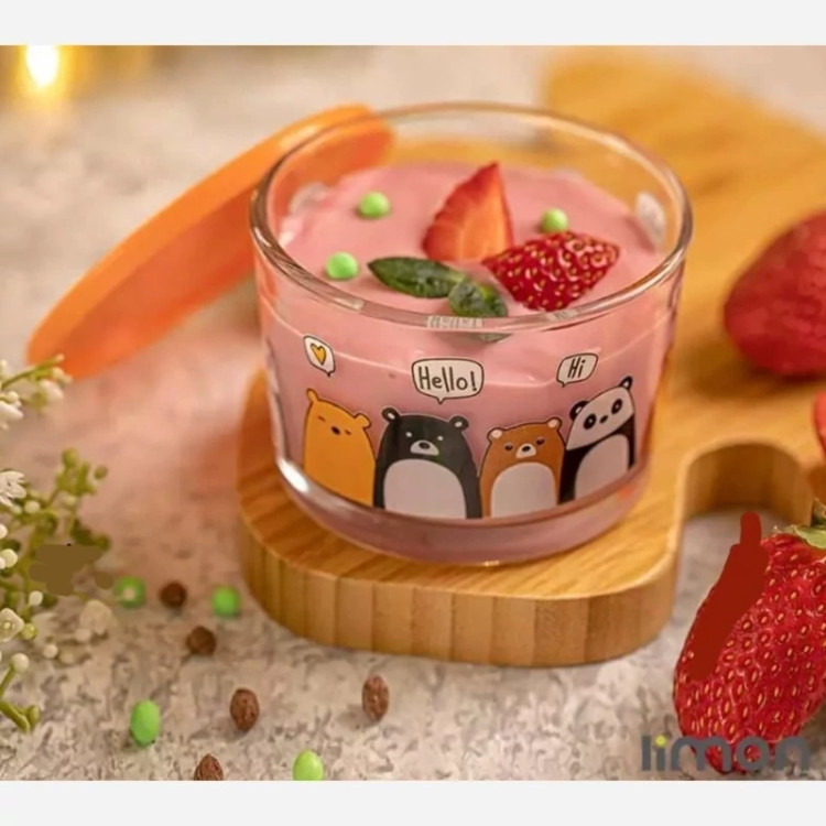 ظرف فریزری شیشه لیمون ۱۹۰ میل لیمون