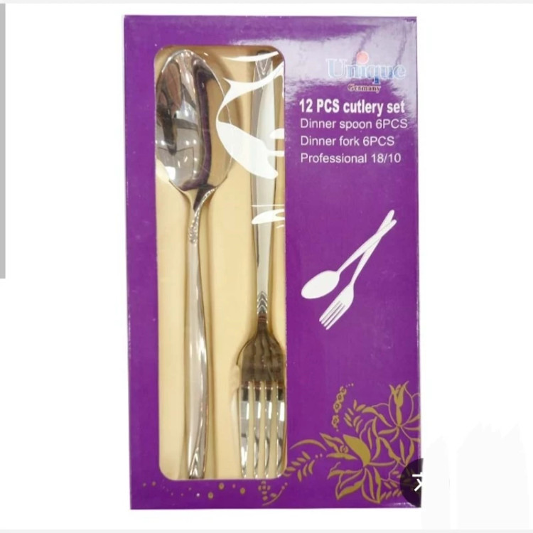 قاشق و چنگال استیل یونیک مدل پرنس