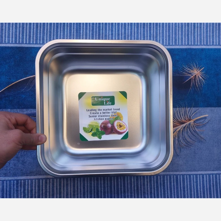 لگن استیل مربع سایز ۲۸