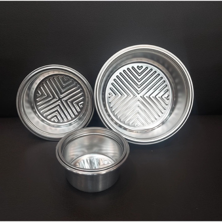 ظرف غذا استیل ۳تیکه گرد خارجی