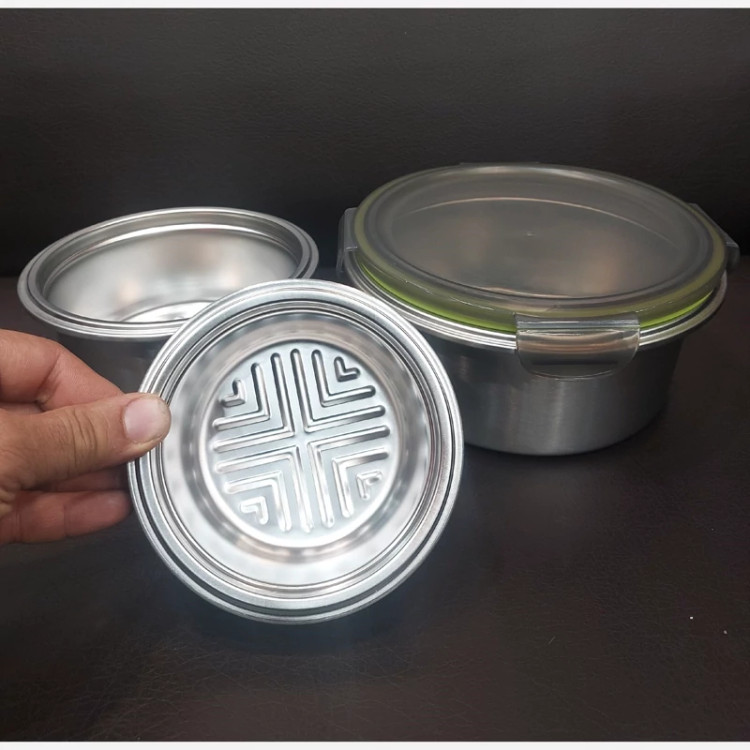 ظرف غذا استیل گرد خارجی
