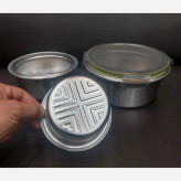 ظرف غذا استیل ۳ تیکه گرد قفل دار