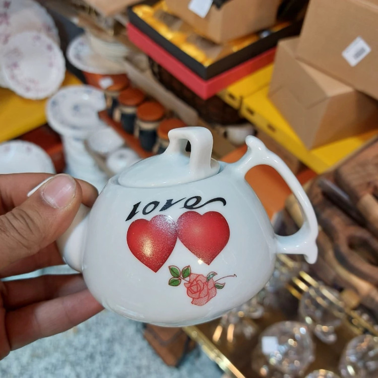 قوری زعفران سرامیکی کوچک